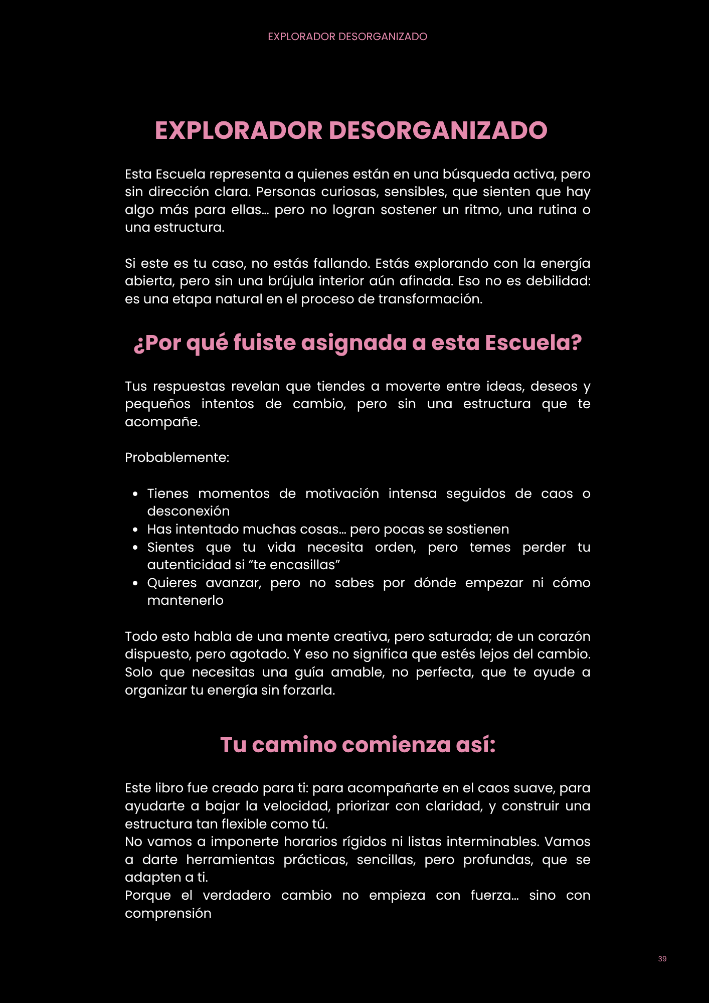 Libro “Explorador Desorganizado” – Edición Negro y Rosa