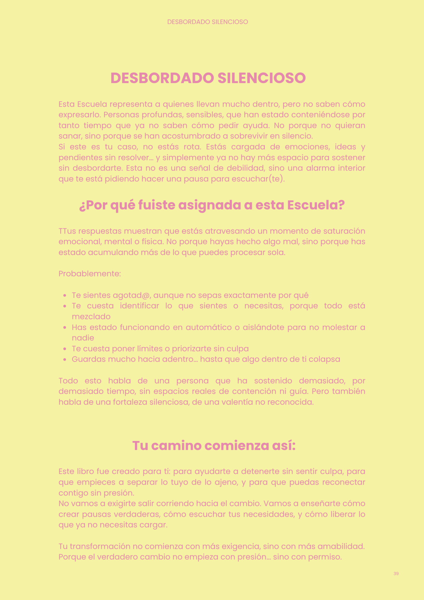 Libro “Desbordado Silencioso” – Edición Amarillo y Rosa