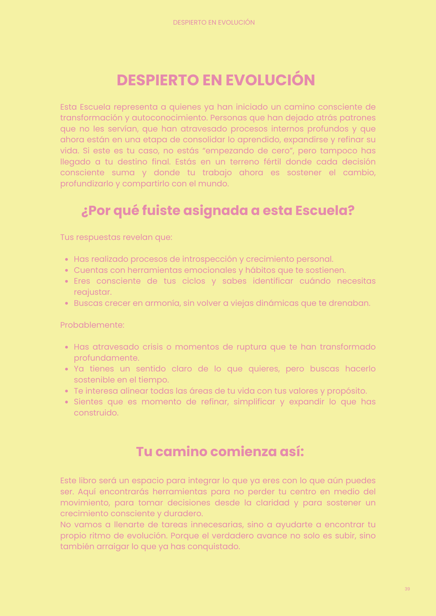 Libro "Despierto en Evolución" - Edición Amarillo y Rosa